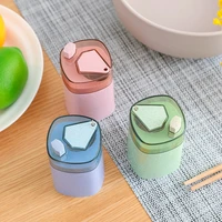 simple and portable press table storage automatic wheat straw toothpick container plastic toothpick box toothpick can