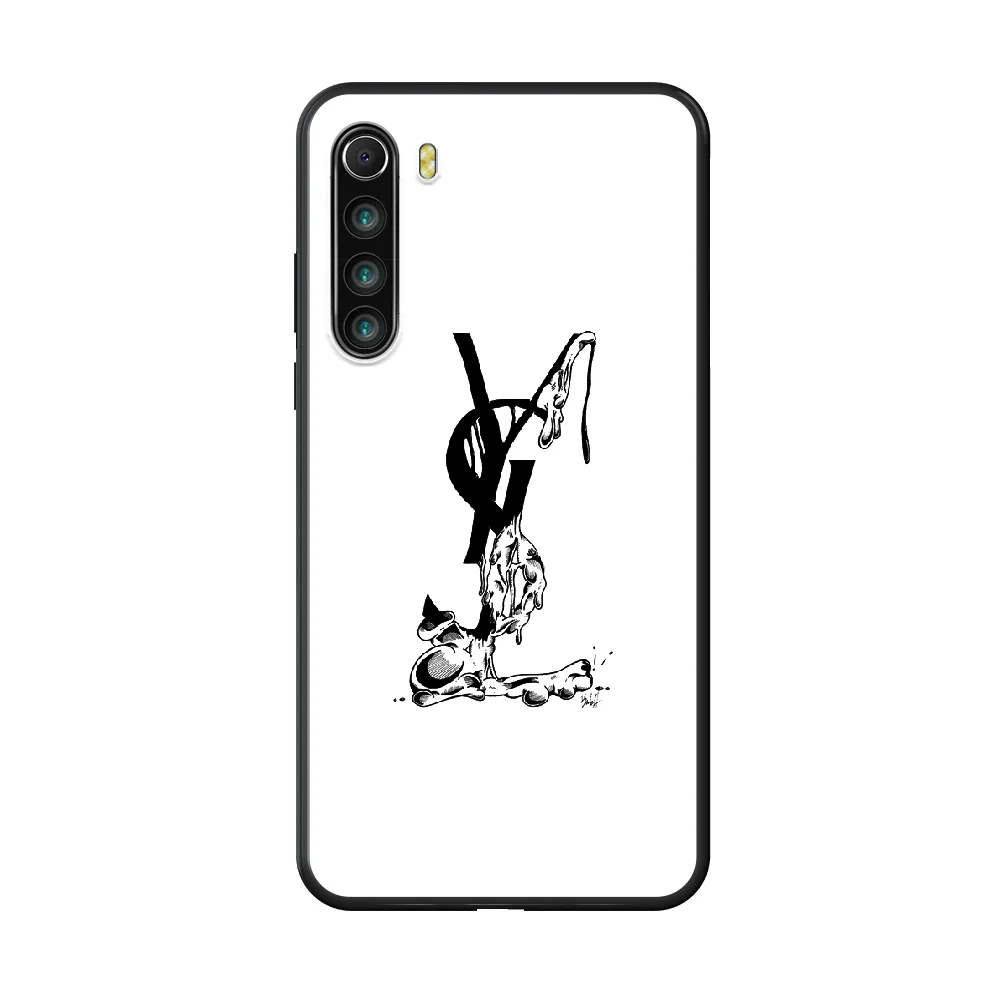 

Saint Laur Y-YSL Design Phone case For Xiaomi Redmi Note 8T 9 7 7A A 4 5 9S Pro black bumper trend prime art hoesjes 3D