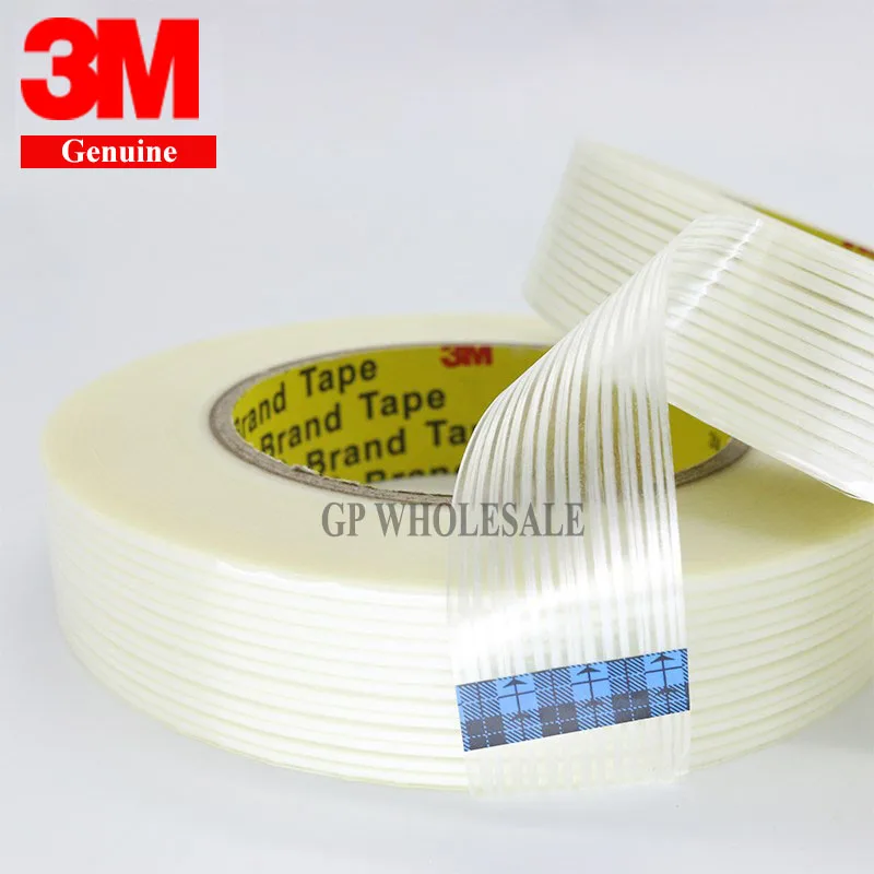 10cm 100mm*55M 3M 8915 Strong Tensile Adhesive Fiberglass Tape, for Heavy Box, Furniture, Home Appliance, Wood, Metal Pack, Ship