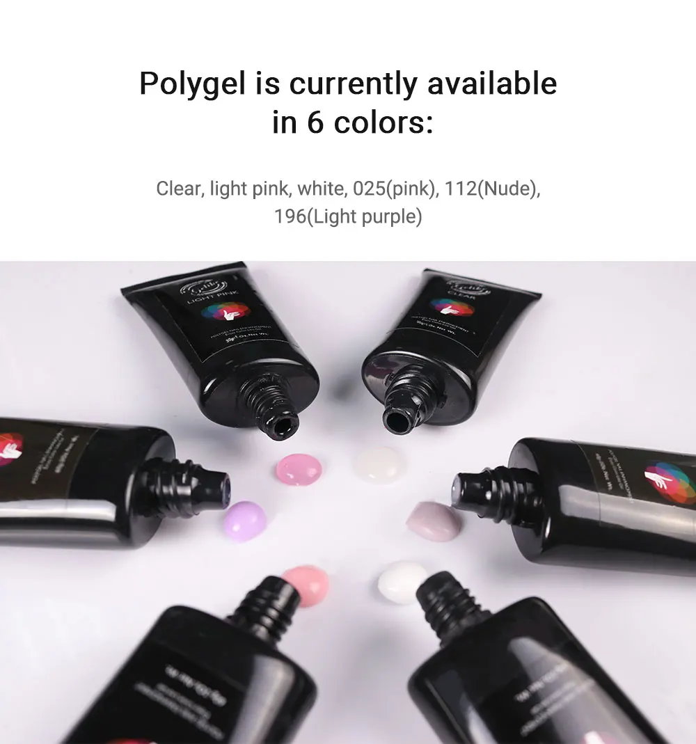 Gelike 3 Цвета Гель лак для ногтей поли гель Быстрое расширение розового светло