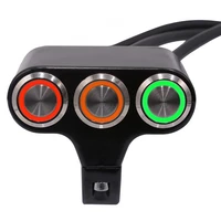 portable reliable motorcycle 3 buttons handlebar headlight brake fog light switch with indicator motorcycle accessories goods