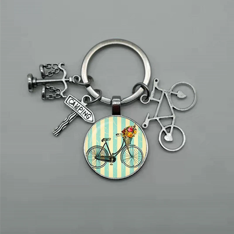 Брелок для ключей со стеклянными линзами велосипеда спорта и активного отдыха |