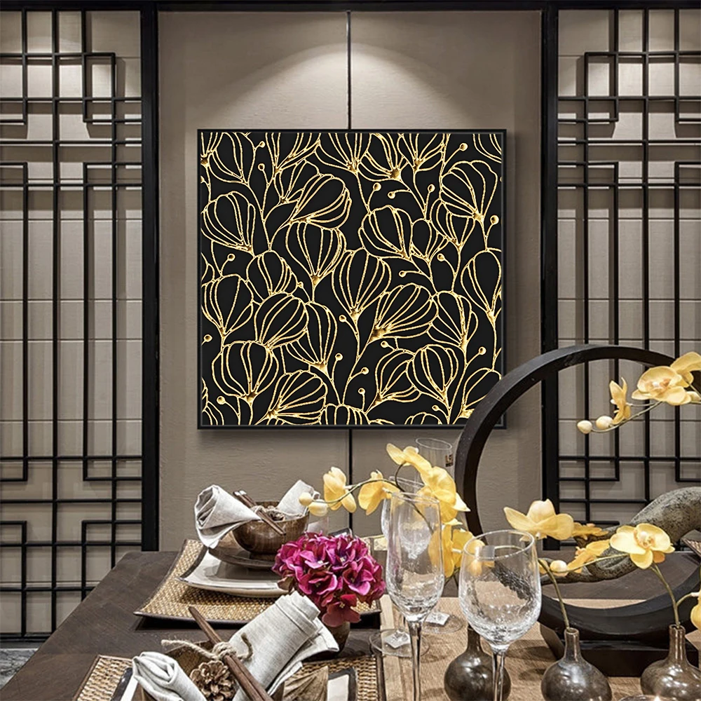 

DDHH Abstract Gold Luxury Print Posters Nordic Canvas Art Painting Home Decor Wall Retro Pictures For Living Room Decor No Frame