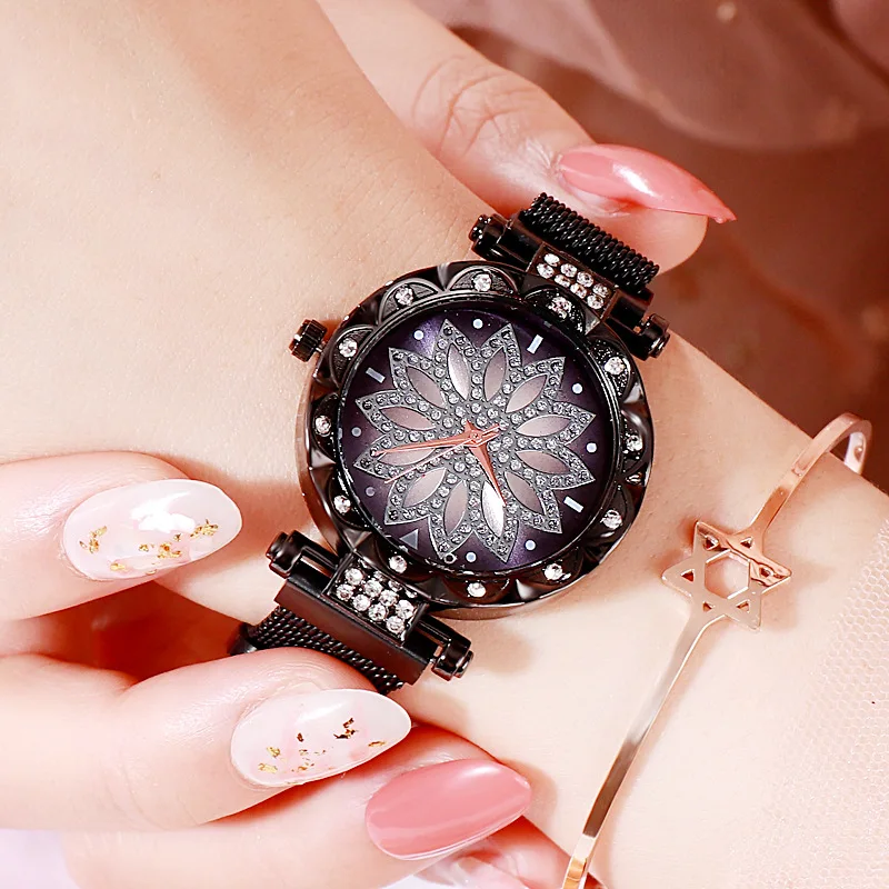 montre femme модные женские часы с магнитным стальным ремешком женские повседневные Кварцевые часы женские часы relogio feminino