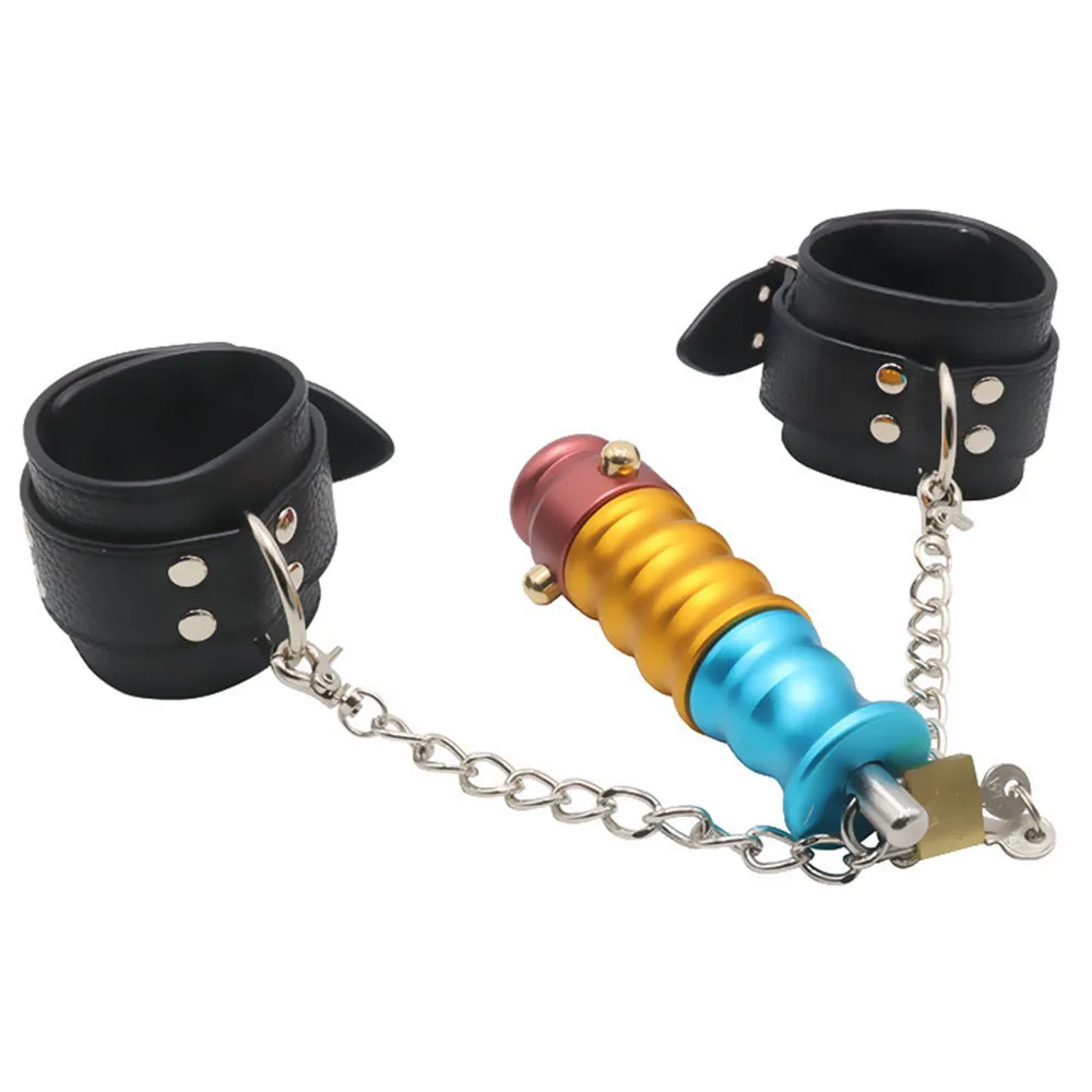 Bondage Kit Metal Handcuffs Anal Plug Fetish Slave Bdsm Butt Leather Wrist Restraints Adult Sex Toys For Women Men Couples | Красота и