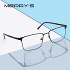MERRYS дизайн Мужская мода сплав оптика очки оправы Мужские квадратные сверхлегкие близорукость очки по рецепту S2163