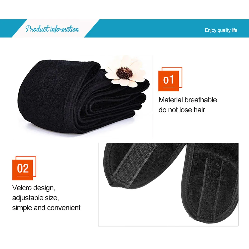 Повязка для волос портативная самоклеящаяся из махровой ткани | Дом и сад