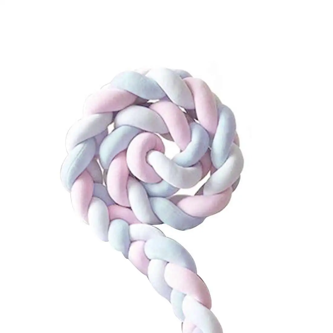 1M gray white pink 1 м/2 м/3 М Премиум хлопок супер мягкий Противоскользящий забор для детской кроватки детская подушка для кроватки Детская кроватка защитный коврик для кроватки - Цвет: 1M gray white pink