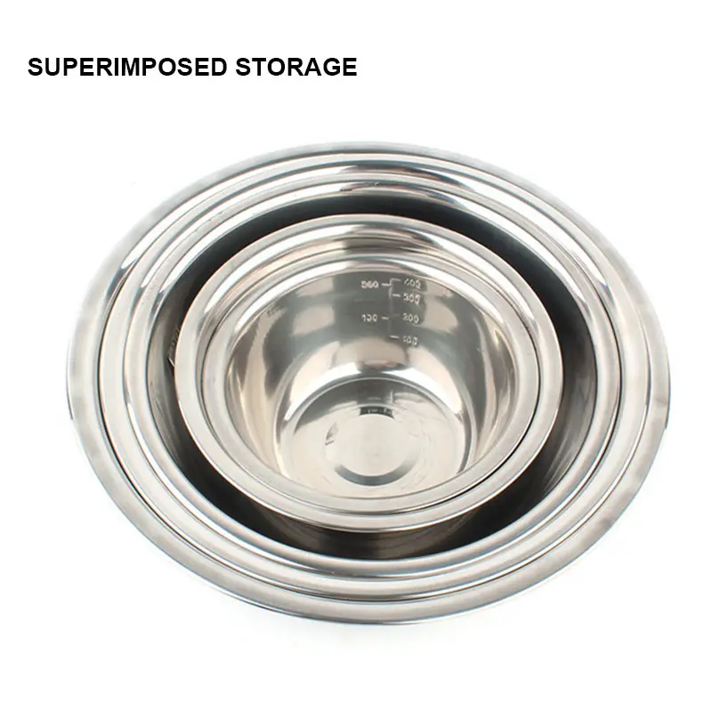 

5pcs Picnic Barbecue Stainless Steel Bowls Anti-Rust Outdoor Kitchen Tableware ZJ55