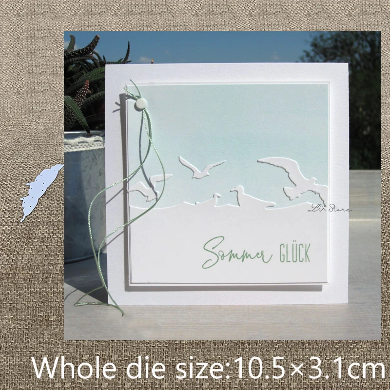 Новый дизайн металлические высечки для рукоделия украшения краев в виде чайки