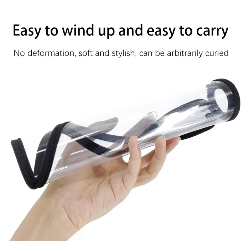 

Solid Cap Baseball with Transparent Waterproof Shield Angled Brim Sunshade Outdoor Full Face Helmet Protective Breathable