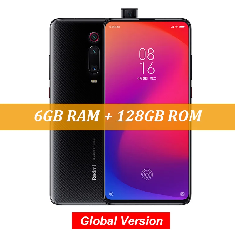 Глобальная версия Xiaomi mi 9T Pro 6 ГБ 128 ГБ(Red mi K20 Pro) восьмиядерный смартфон Snapdragon 855 6,3" AMOLED с камерой 48 МП 4000 мАч - Цвет: Black