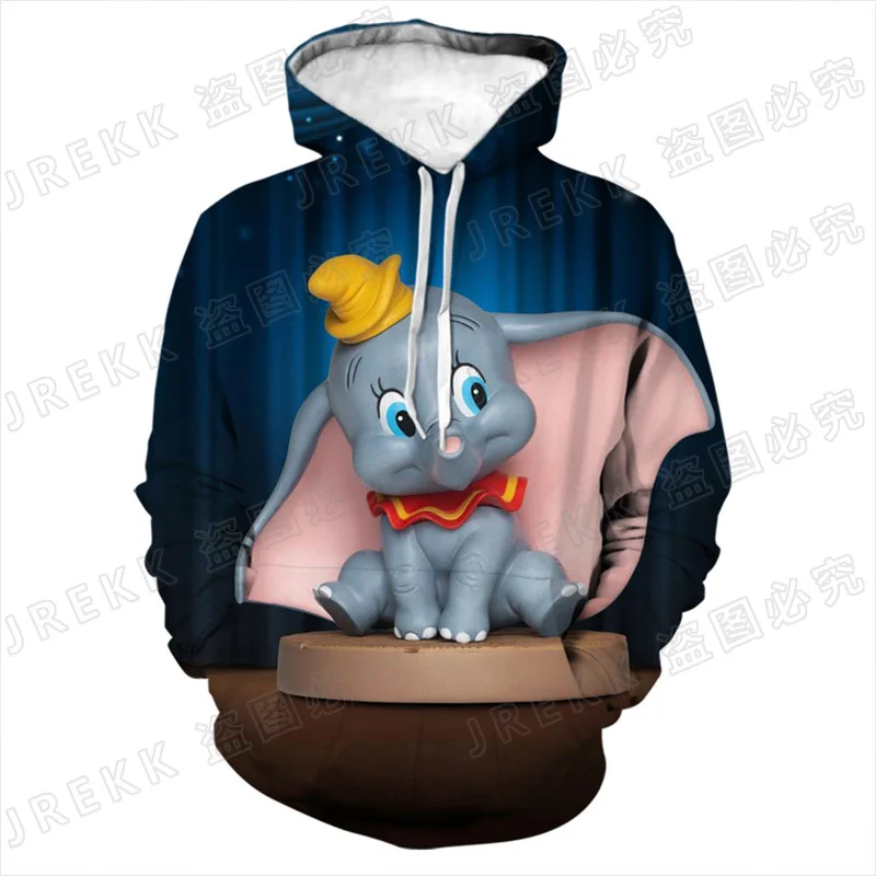 

New Sweatshirts Anime Pullover Long Sleeve 3D Print Men Women Children Dumbo Hoodies Cool Boy Girl Kids Casual Tops Clothing