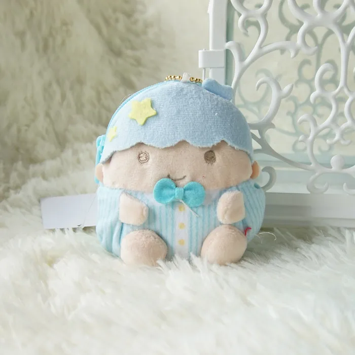 Новинка, плюшевые кошельки My Melody, мягкие, Cinnamoroll, собака, мягкие игрушки, маленькая двойная звезда, лягушка, пингвин, милый мультяшный Кошелек для монет, сумки, подвески - Цвет: D
