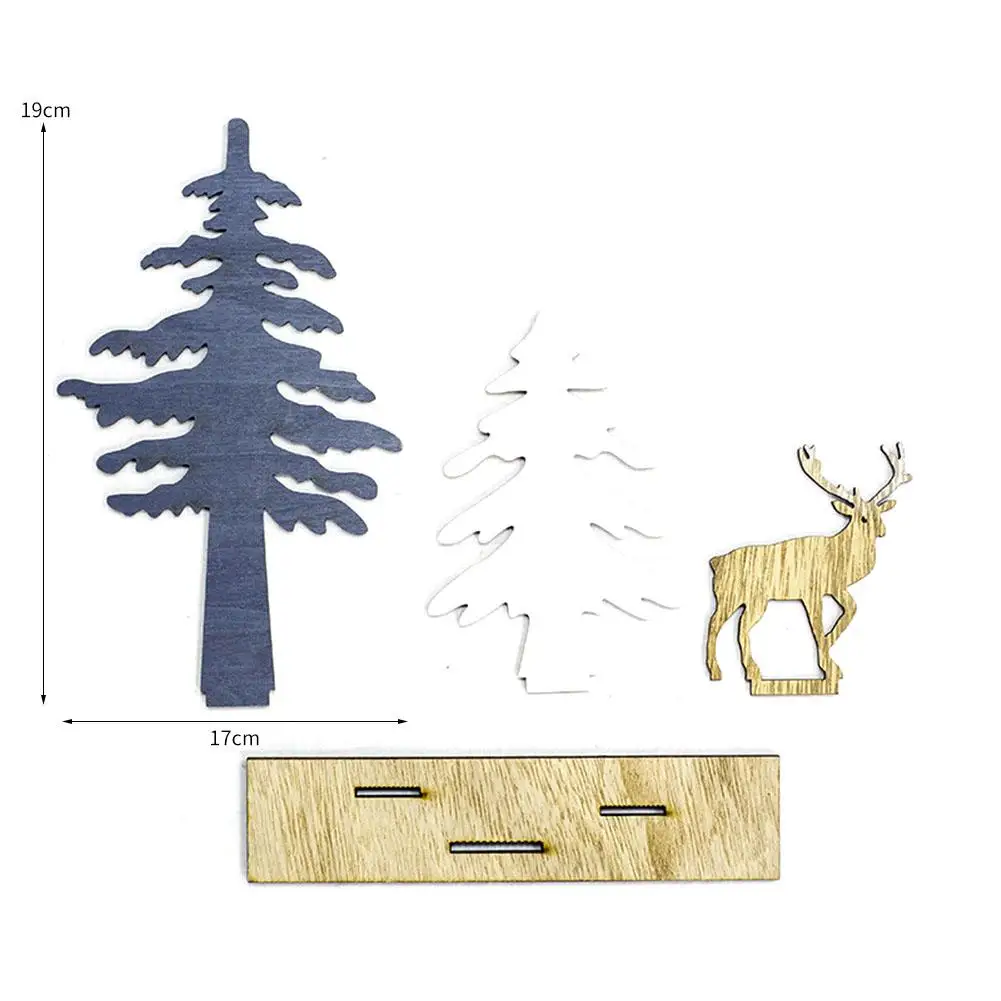 Олень Рождественское дерево деревянные украшения Рождественская вечеринка DIY