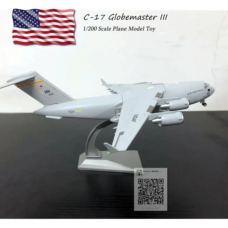 WLTK 1/200 весы C-17 Globemaster III Strategic и Tactical Airlifter литой под давлением металлический армейский самолет модель игрушка для коллекции