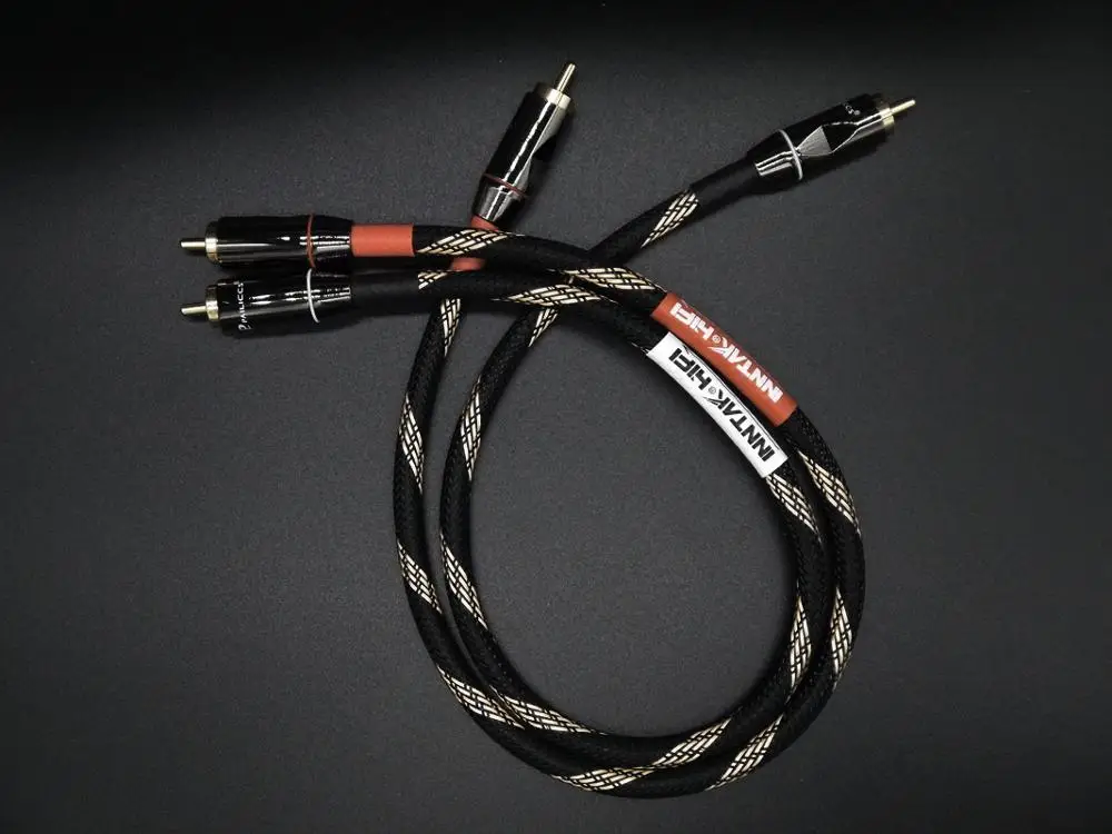 2 шт./пара 4N-OFC Профессиональный аудиокабель RCA/аудиокабель Budweiser штекер RCA к HIFI для