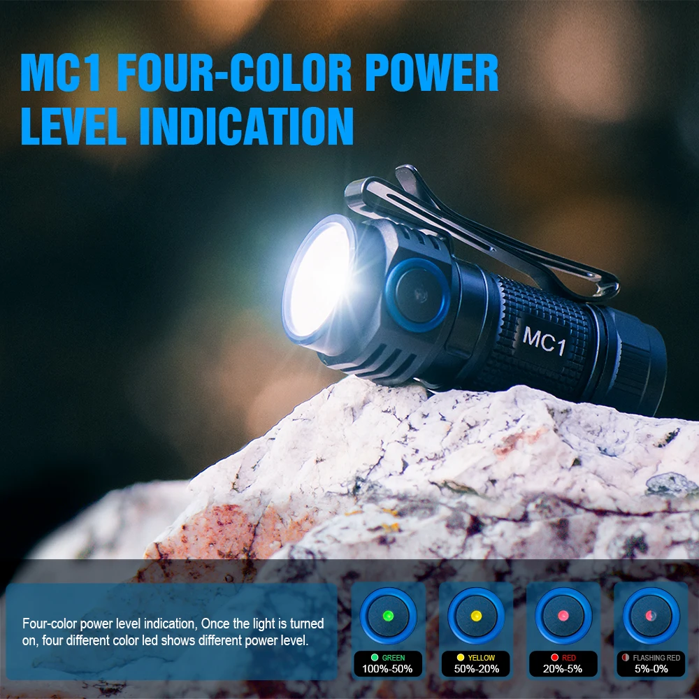 저렴한 Trustfire MC1 마그네틱 LED 손전등, 1000 루멘, 크리어 충전식, 2A 고속 충전 포켓 라이트, 마그넷 미니 EDC 작업 램프