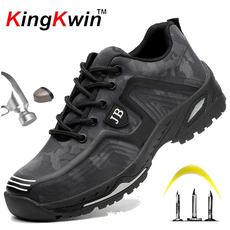 

Dropshipping Men Light Breathable Deodorant Safety Work Shoes Steel Toe Safety Shoes Cap Protective Shoes Indestructible