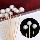 10 шт. гусиное перо ушной воск для удаления кюретка для взрослых с бамбуковой ручкой уха извлечения ложка очиститель палки здравоохранения