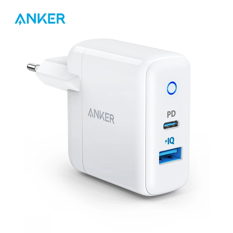 

Anker phone charger 30W 2 Port fast charger with 18W tpye c power adapter PowerPort PD 2 for iPhone for Xiaomi for Huawei