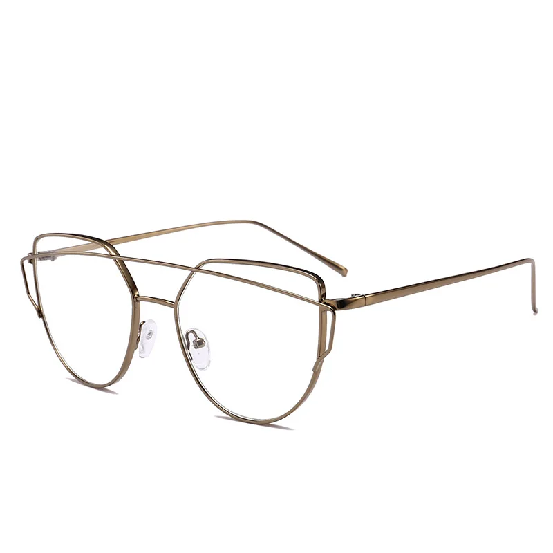 Женские винтажные зеркальные очки кошачий глаз Классические роскошные в стиле