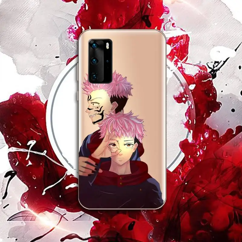

Jujutsu Kaisen Anime Gojo Phone Case Transparent for Huawei P20 P30 P40 honor 8 10i P smart 2019 Samsung A71 A21S S10 20 plus