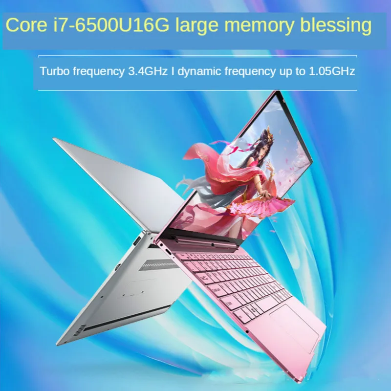 14 Inch Pink Laptop Cute Notebook Computer Girls Core I7 or Celeron 3867U Ultra-Thin Portable Business Gaming School Green