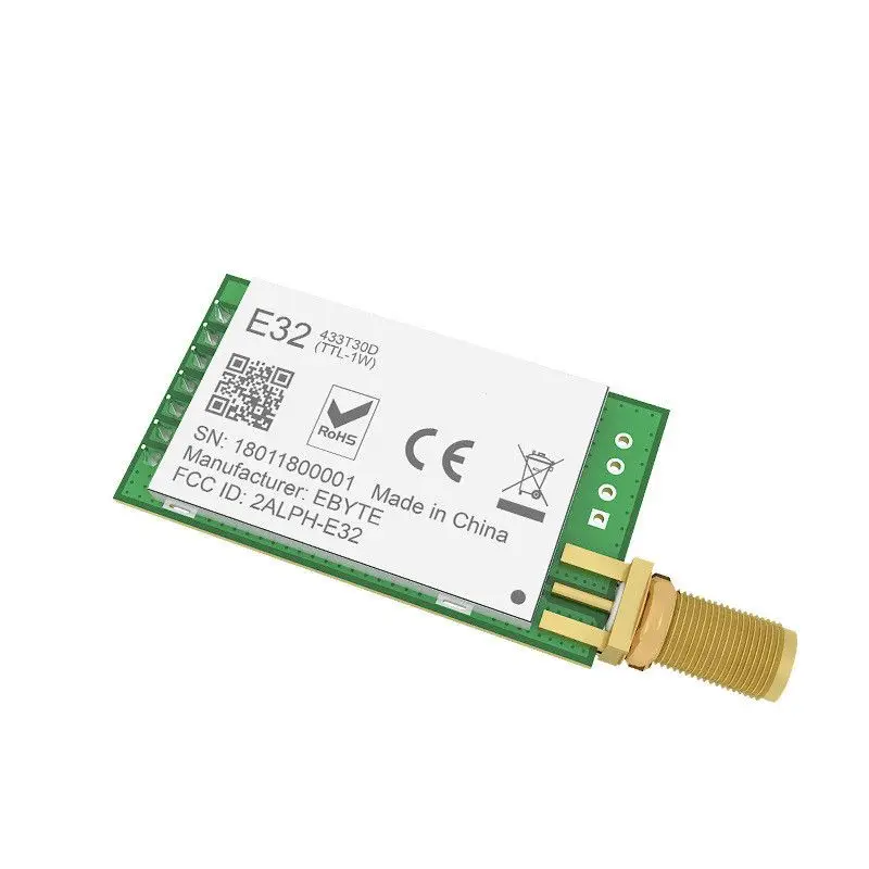 

SX1278 LoRa 433MHz 30dBm 1W Serial Port Transceiver E32-433T30D SMA Long Range 433 MHz rf Transmitter and Receiver