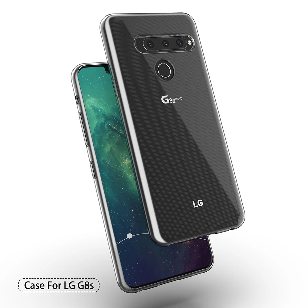 Мягкий ТПУ чехол для LG G8 G8S G8X V50 тонкий Чехол прозрачный s силиконовый задняя