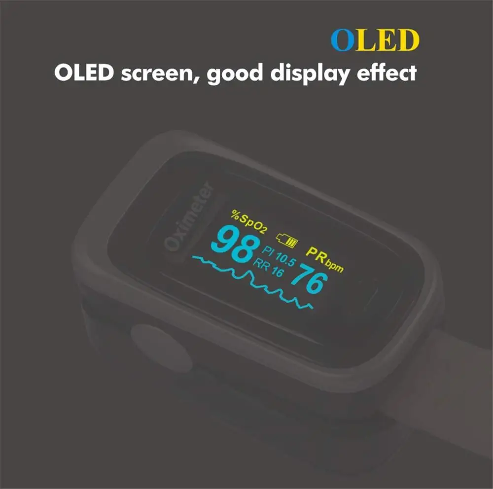 Портативный Пульсоксиметр Пальчиковый монитор насыщения крови кислородом