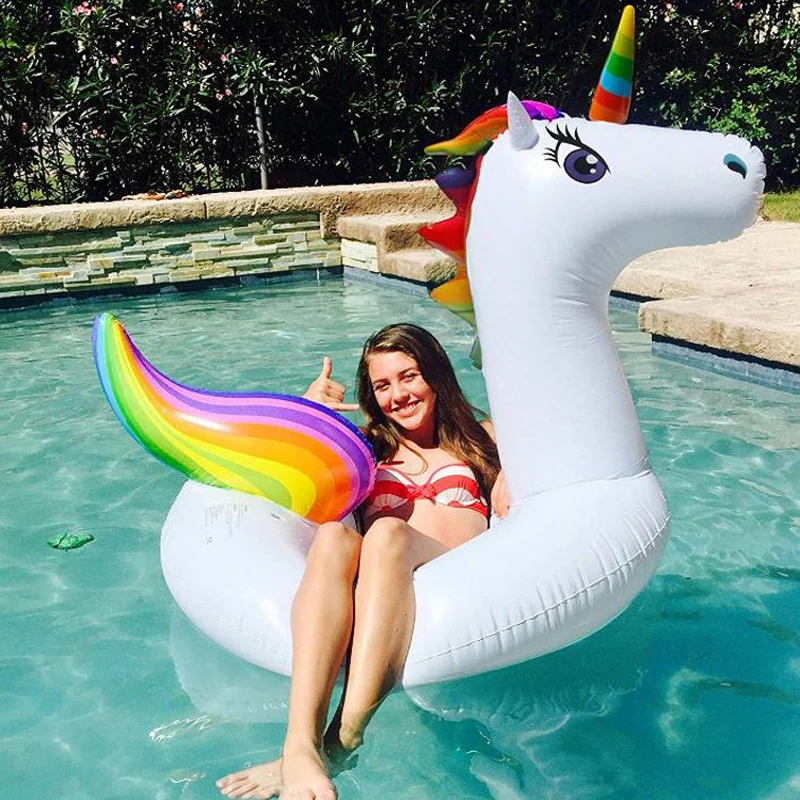 Гигантское Надувное плавательное кольцо в виде единорога 150*120 см новинка 2020