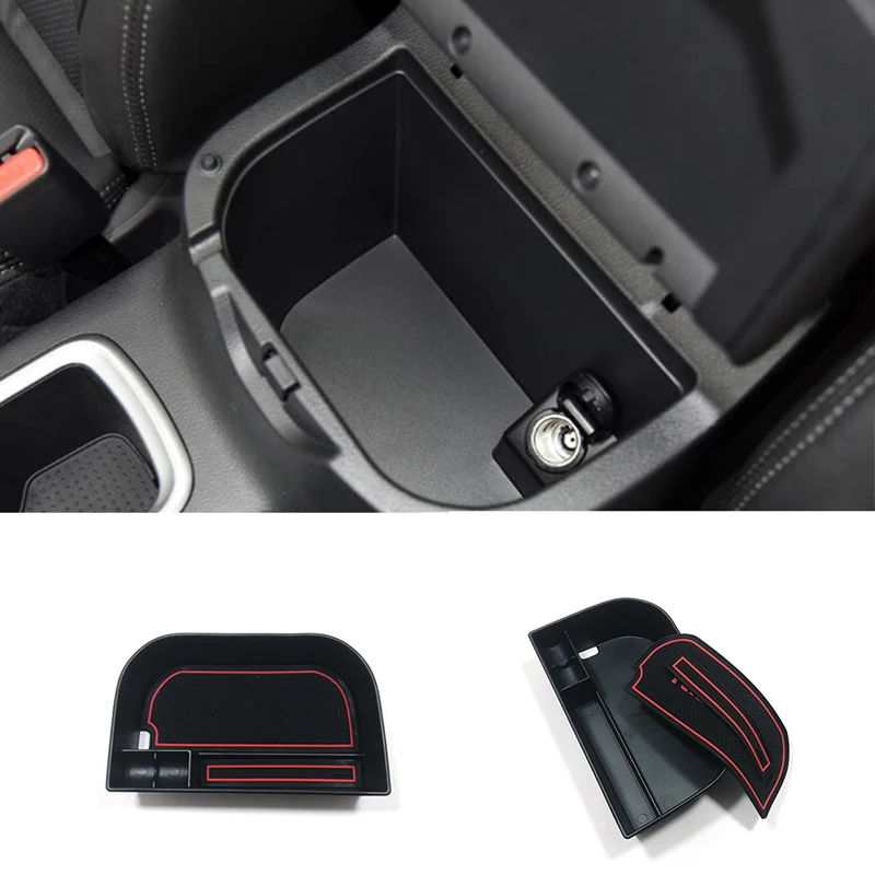 

ABS Plastic For Nissan Navara NP300 accessories 2017 2018 2019 Car Styling Car Armrest Storage box Grid Cover Trim