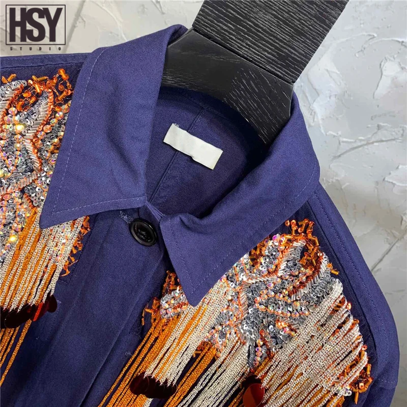 【HSY studo】 2019 Осень Новая мода Показ стиль женские функциональные брюки ручной