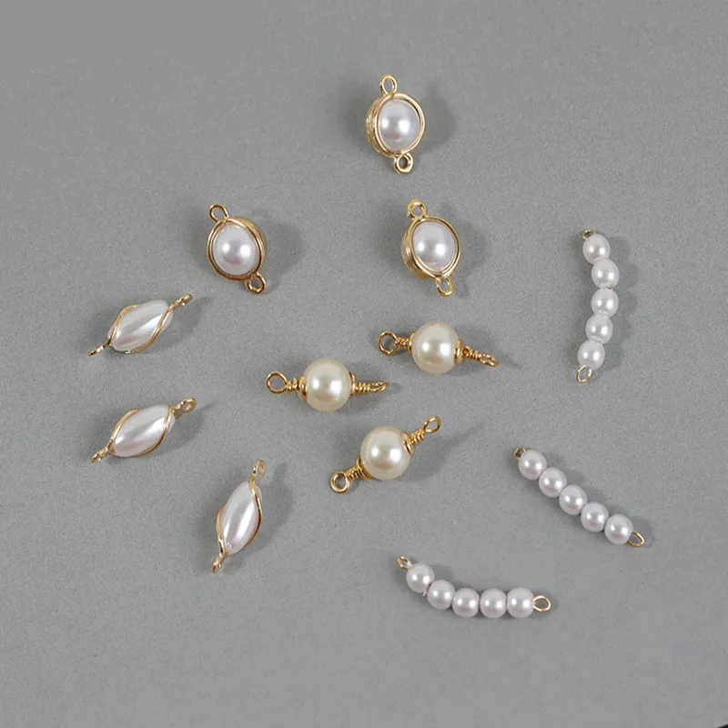 

5pcs Pearl connection accessories necklace bracelet pendant DIY handmade chain diy earrings making accessories