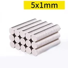 102050100 шт., неодимовые магниты 5 мм x 1 мм