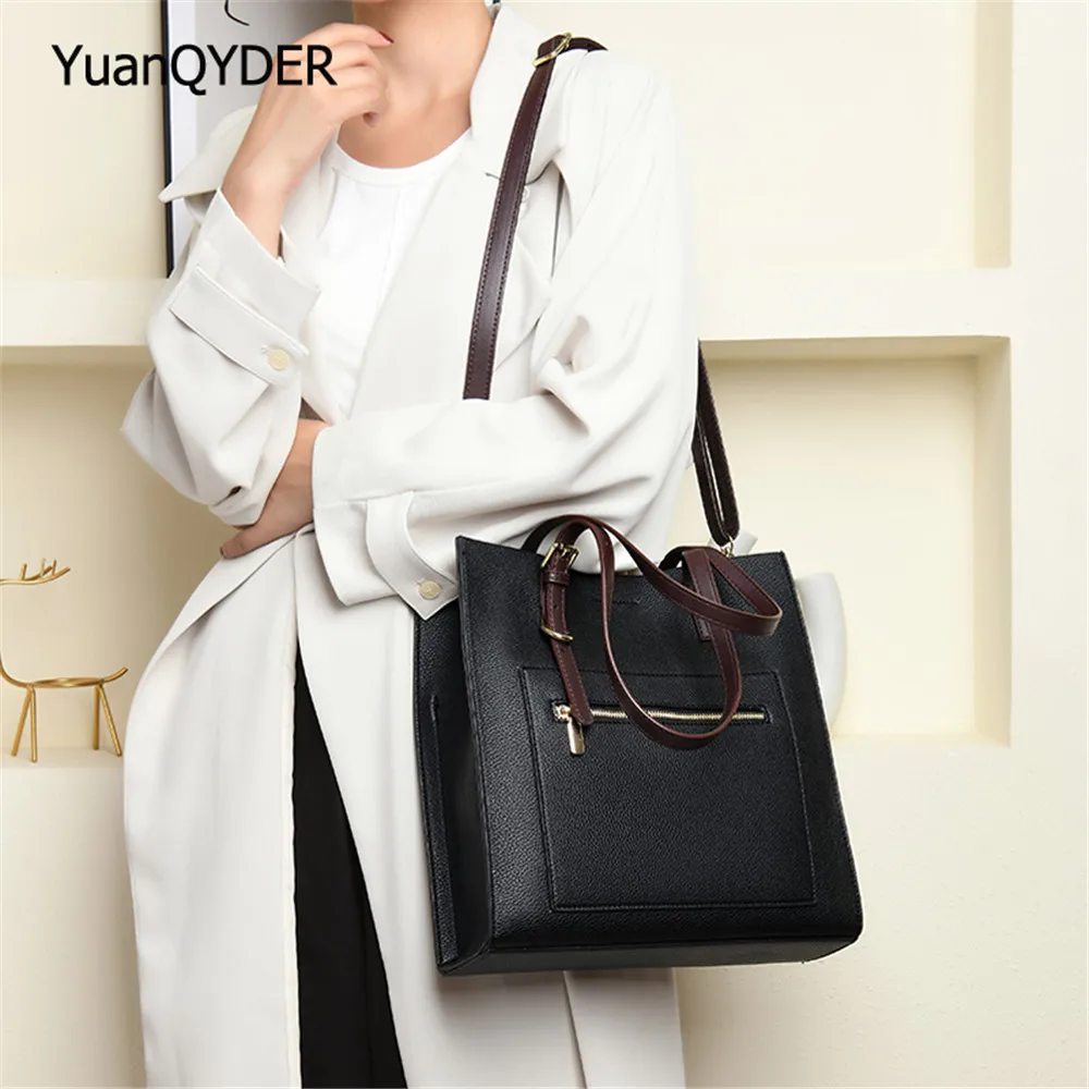 

Ladies Flap Bag 2021 Autumn Winter New High Quality Leather Women's Shoulder Bag Panelled Women Messenger Bags Bolsos De Mujer