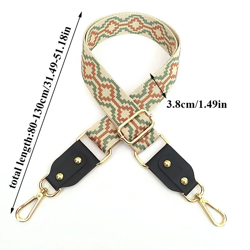 

1PC Ethnic Style Jacquard Webbing Handle Bag Strap Shoulder Strap Bag Accessories Wide Shoulder Cross Body Bag Straps for Women