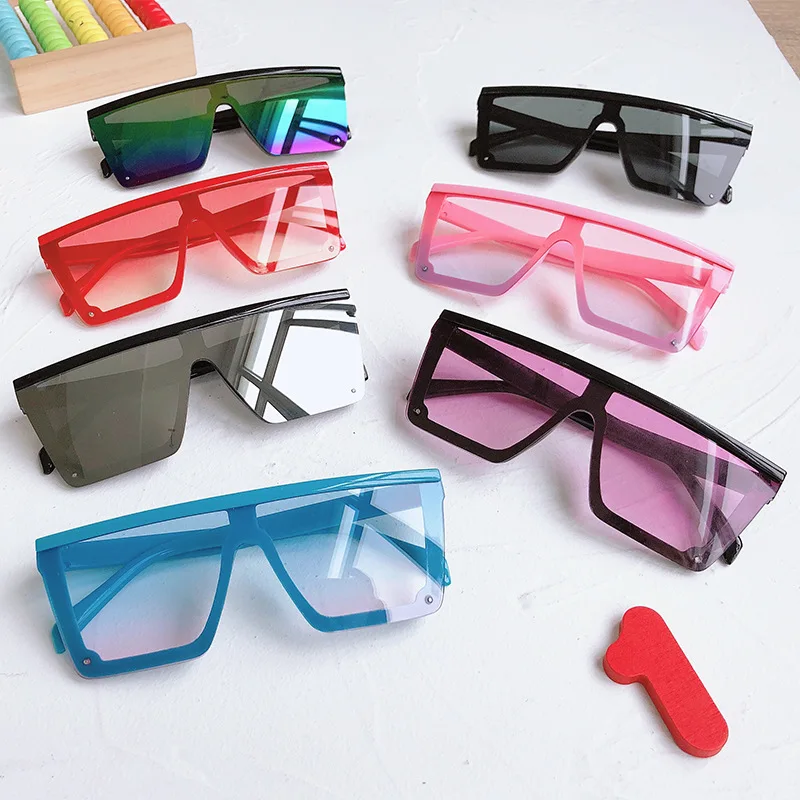 Child 2020 Fashion Plastic Kids Square Sunglasses Children Pink Sun Glasses Girls Boys Baby UV400 Oculos | Аксессуары для одежды