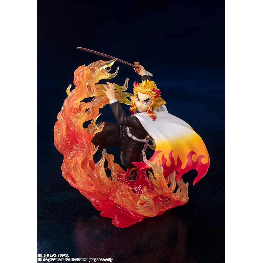

Bandai Demon Slayer Rengoku Kyoujurou Flame Breathing FiguartsZERO Anime Figura Model Collection Kids Toys Decorative Ornaments