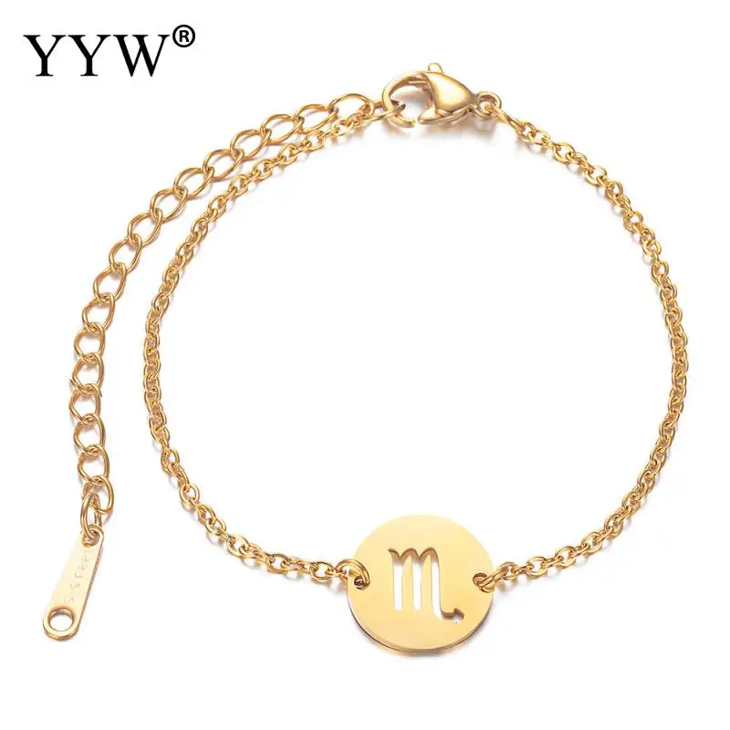 2 нити/партия женские браслеты золотого цвета из нержавеющей стали | Украшения и