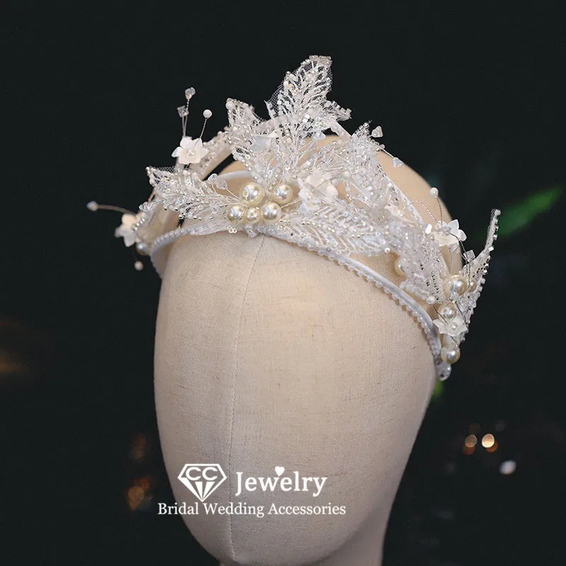 

CC Bridal Hairbands Women Headdress Wedding Accessories Engagement Hair Ornaments 100% Handmade Headbands Headpiece Party AN158