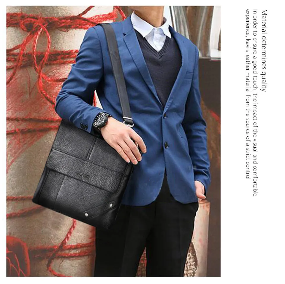 GZCZ Casual Men`s Shoulder Bag 100% Genuine Leather Men Menssenger Vintage Crossbody Cow |