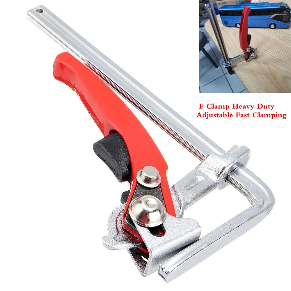 

1pcs Fast Guide Rail Clamp Carpenter F Clamp Heavy Duty Adjustable Fast Clamping And Guide Rail System Woodworking DIY Hand Tool