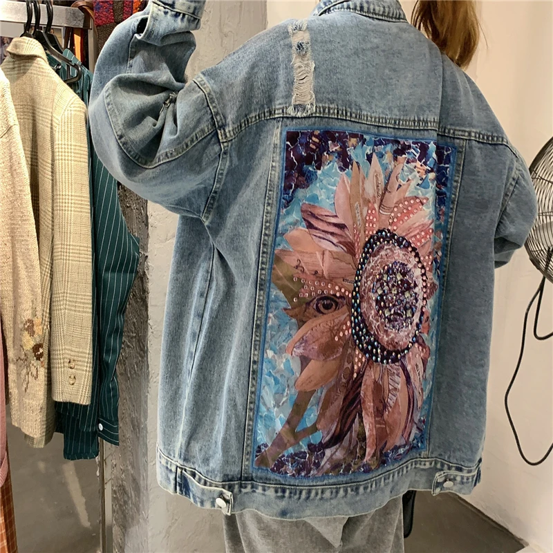 

2021Fashion BF Vintage Oversized Ripped Women's Jacket