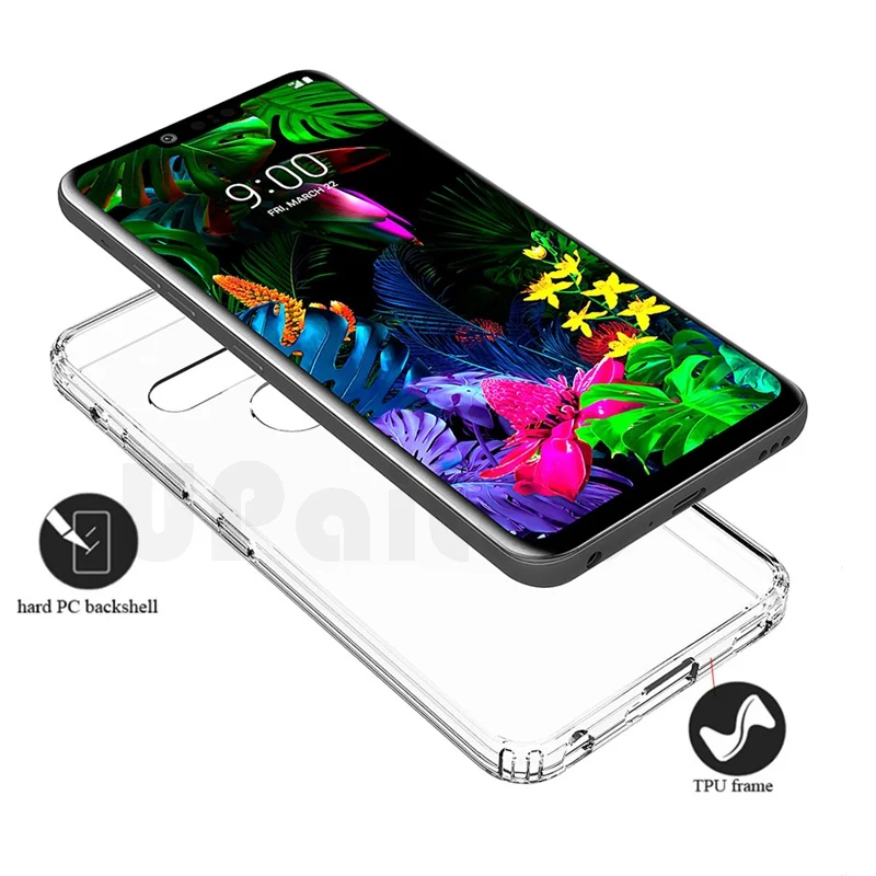 Чехол UPaitou для LG G8 V50 V40 ThinQ V30 V30S прозрачный мягкий чехол из ТПУ G6 G7 Plus с защитой от
