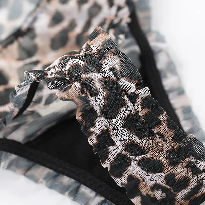 Горячая Распродажа сексуальные женские хлопковые стринги с леопардовым принтом