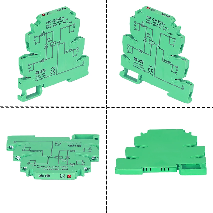10 шт. плата модуля реле контакта электромагнитного тока 24 В переменного вход 6 А 250