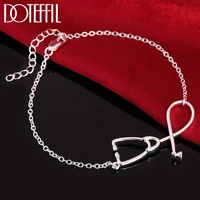 doteffil 925 sterling silver stethoscope bracelet chain for women wedding engagement party fashion jewelry