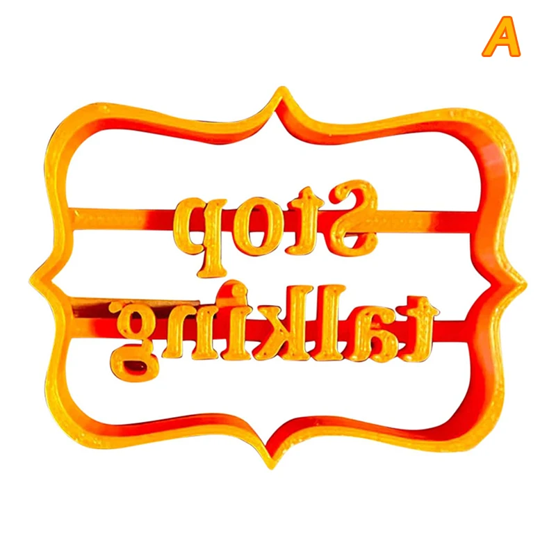 

New Cookie Molds With Good Wishes Cookie Form with Fun and Irreverent Phrases Cookie Moulds For Baking Biscuit Cutters